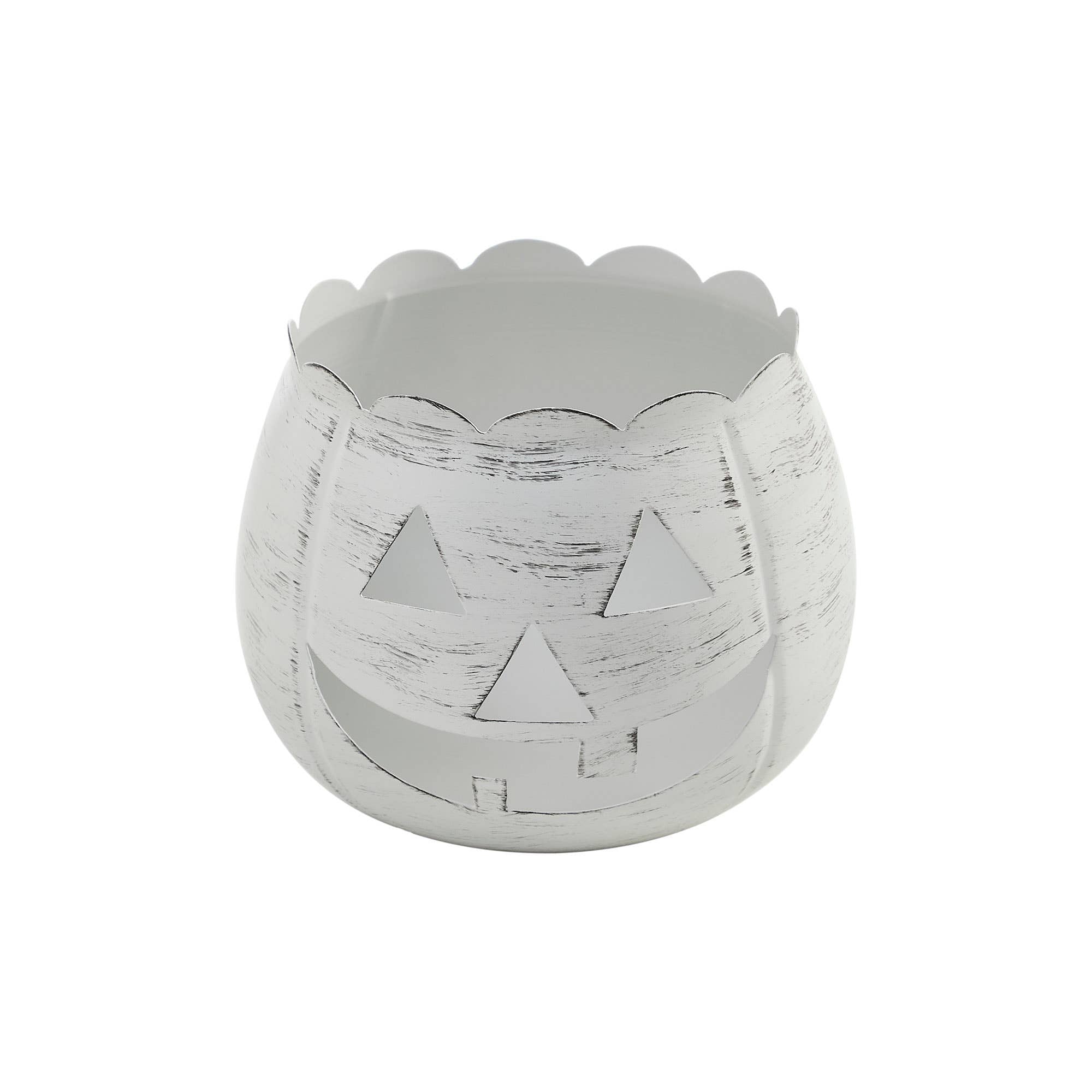 Antique White Jack-O'-Lantern Tealight Holder, Fall Decor