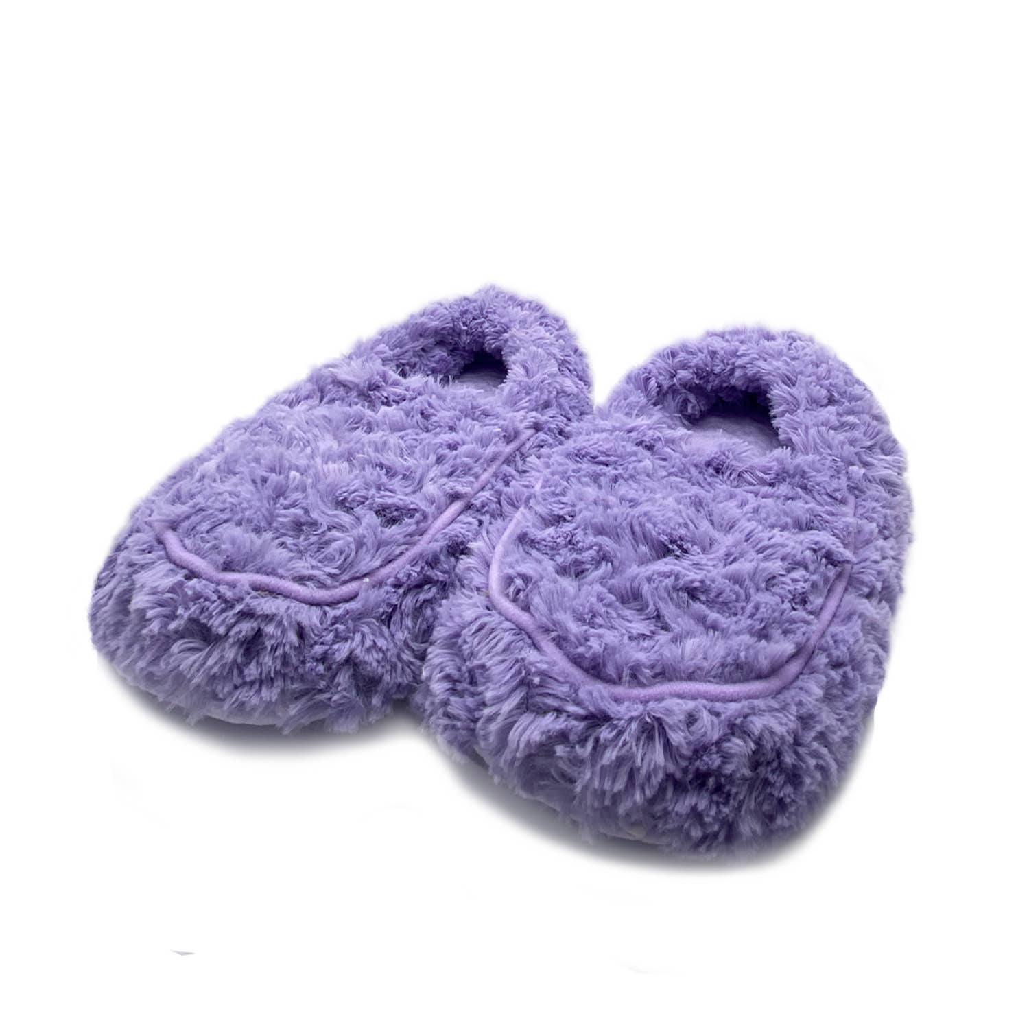 Curly Purple Warmies Slippers
