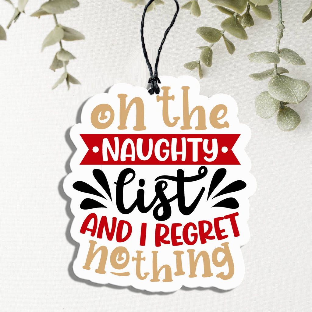 Naughty List, Hanging Air Freshener Christmas for Cars