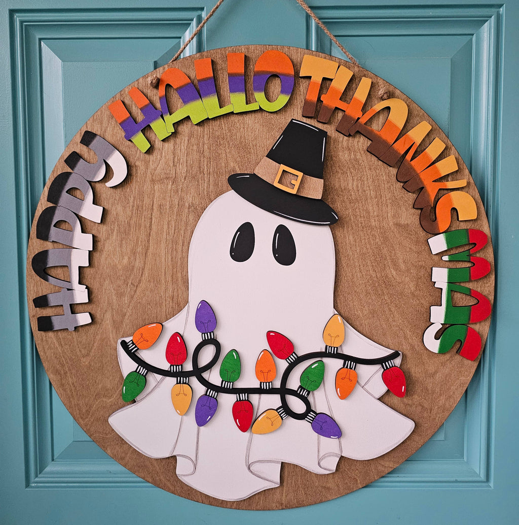 DIY Happy Hallothanksmas Door Hanger