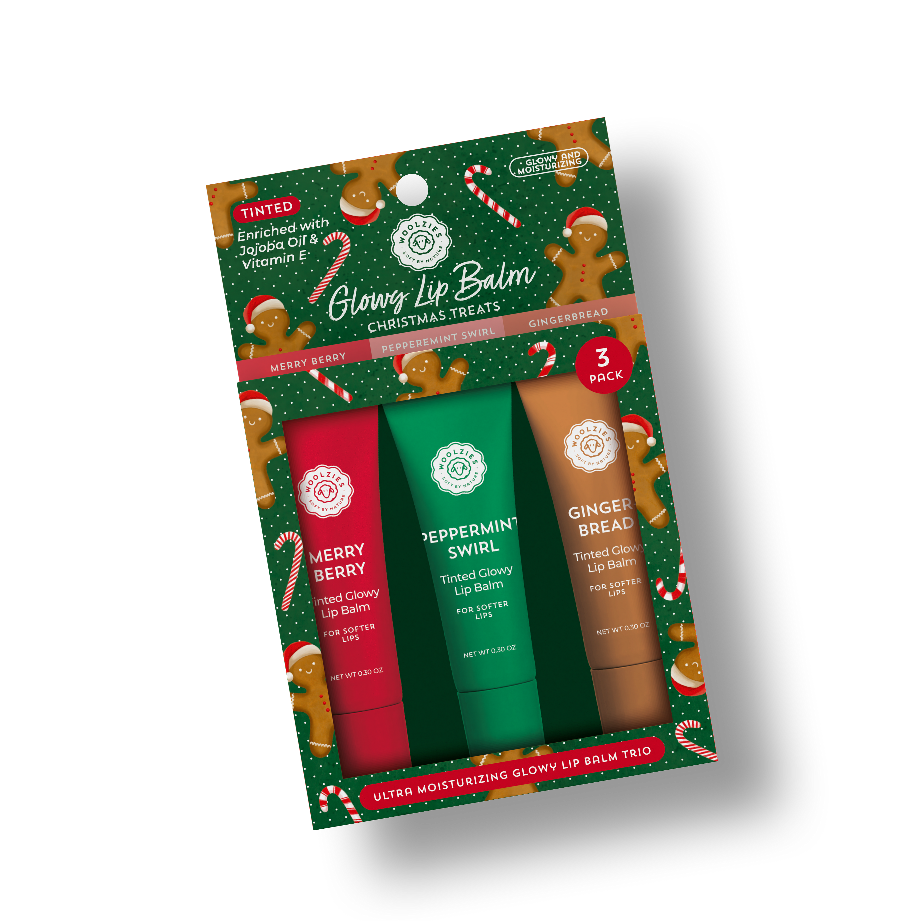 Christmas Treats Glowy Lip Balm  Trio