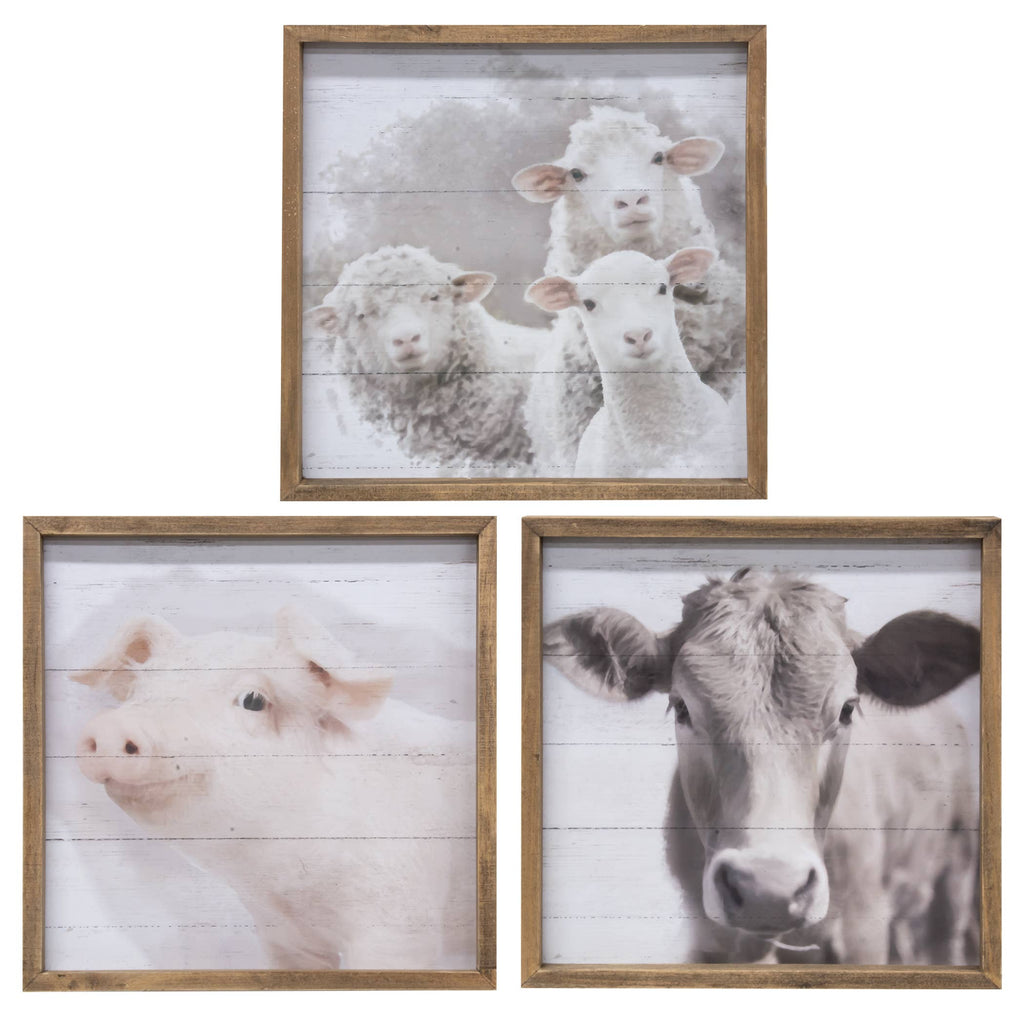 Farmhouse Animal Portrait Frame, 3 Assorted