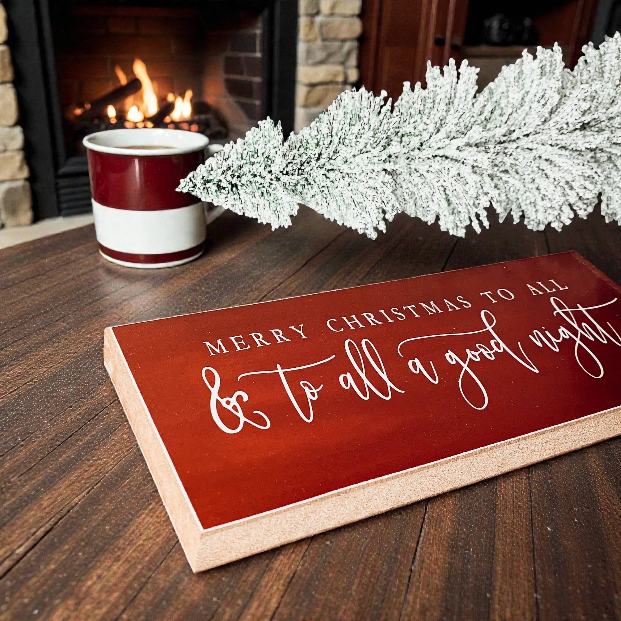 Christmas Sale, Red Wood Signs, IMPERFECT All a Good Night