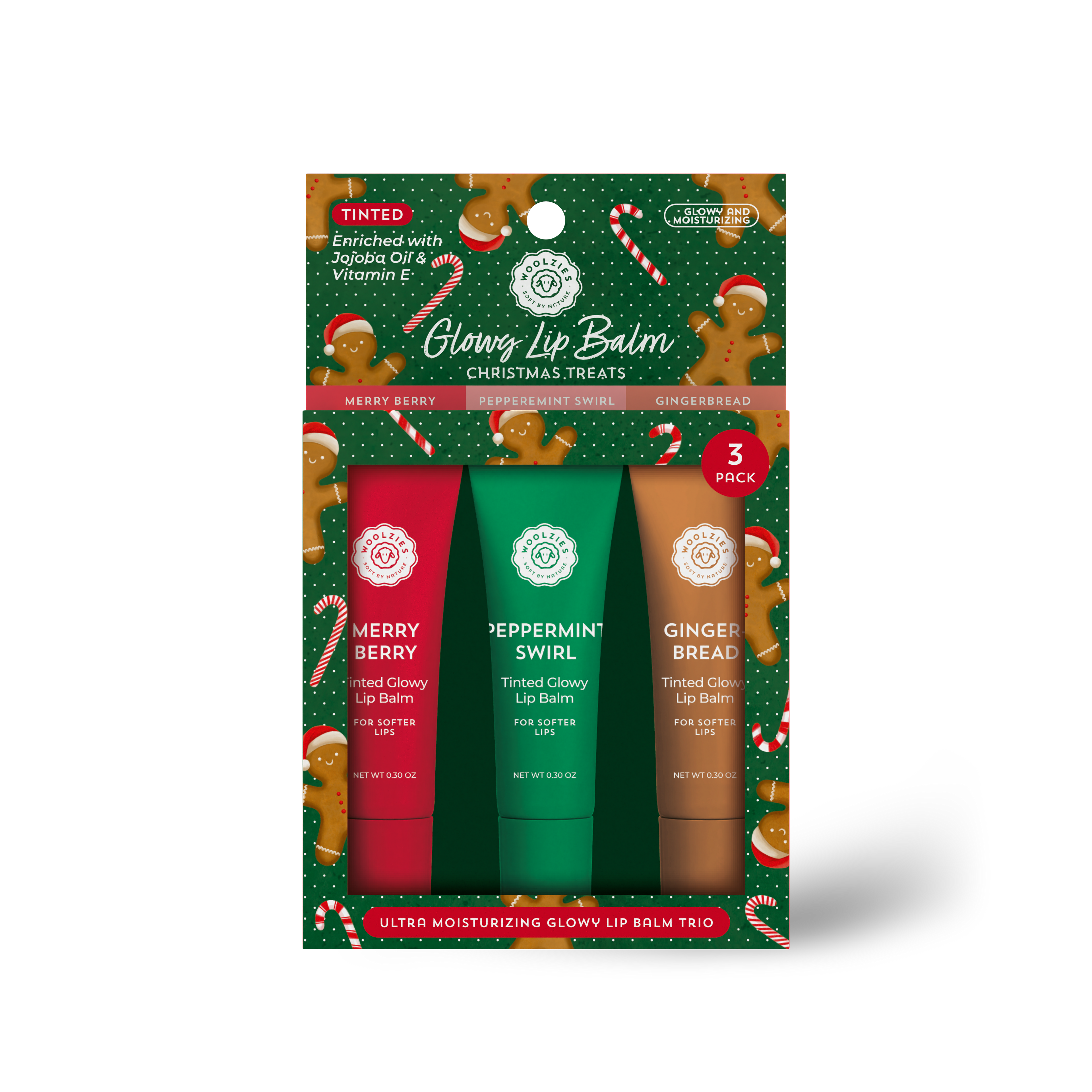 Christmas Treats Glowy Lip Balm  Trio