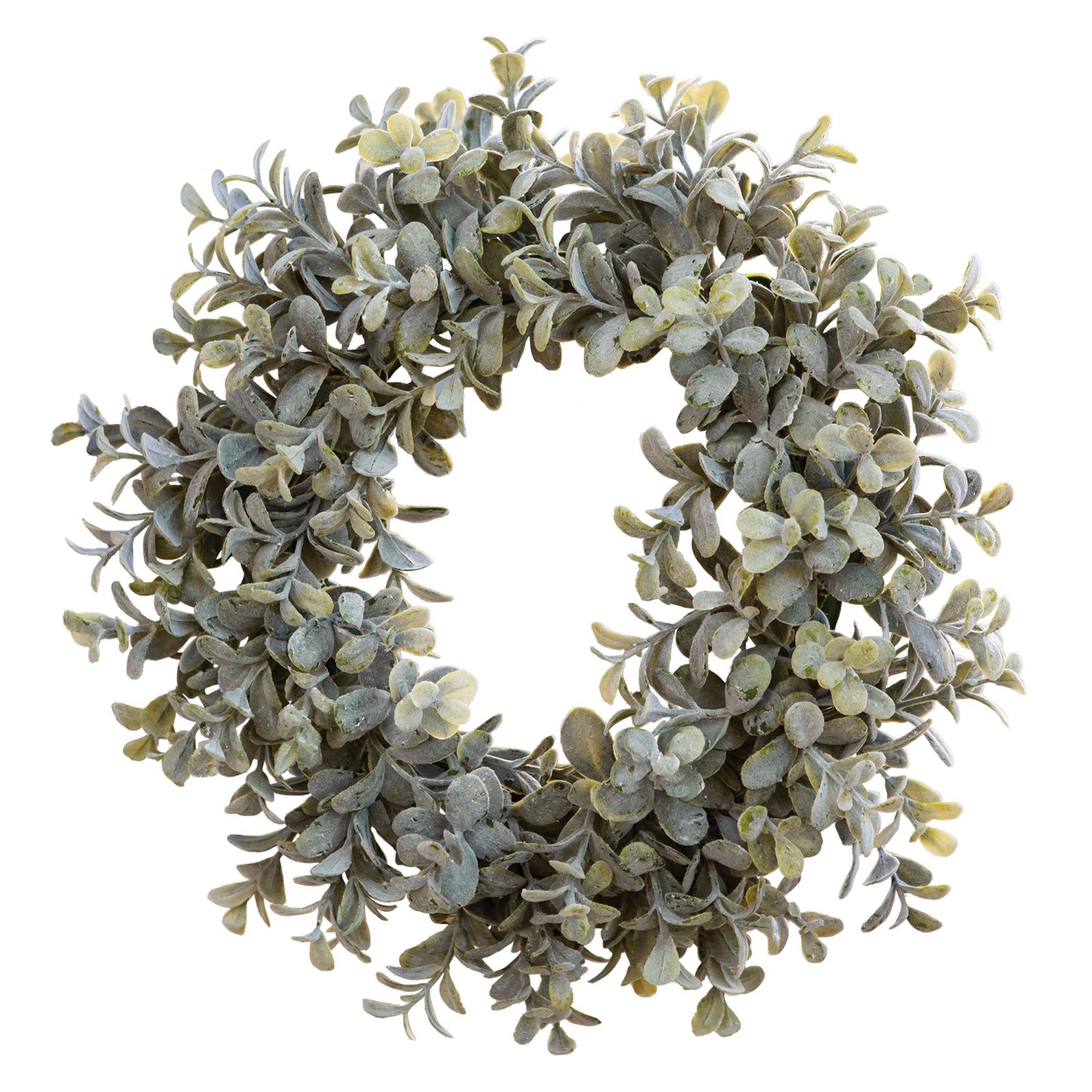 Pebble Eucalyptus Candle Ring, 6"