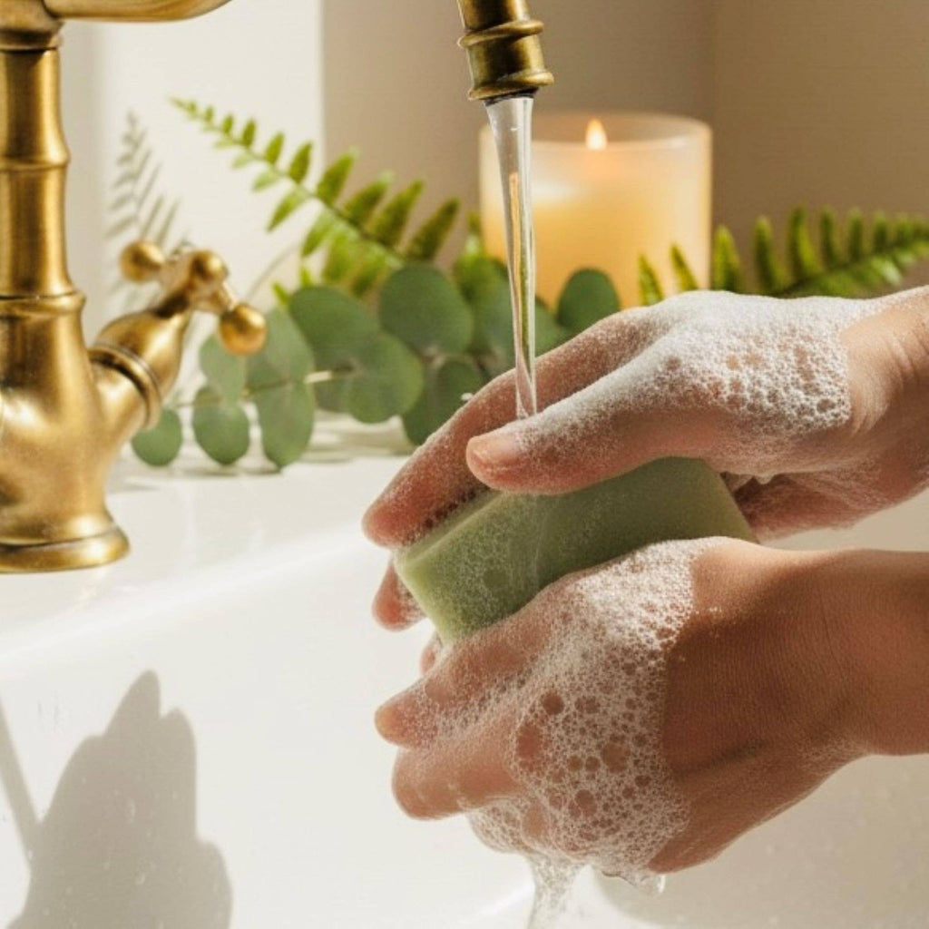 Aloe Vera Clover Handmade Soap Bar VEGAN COLD PROCESS