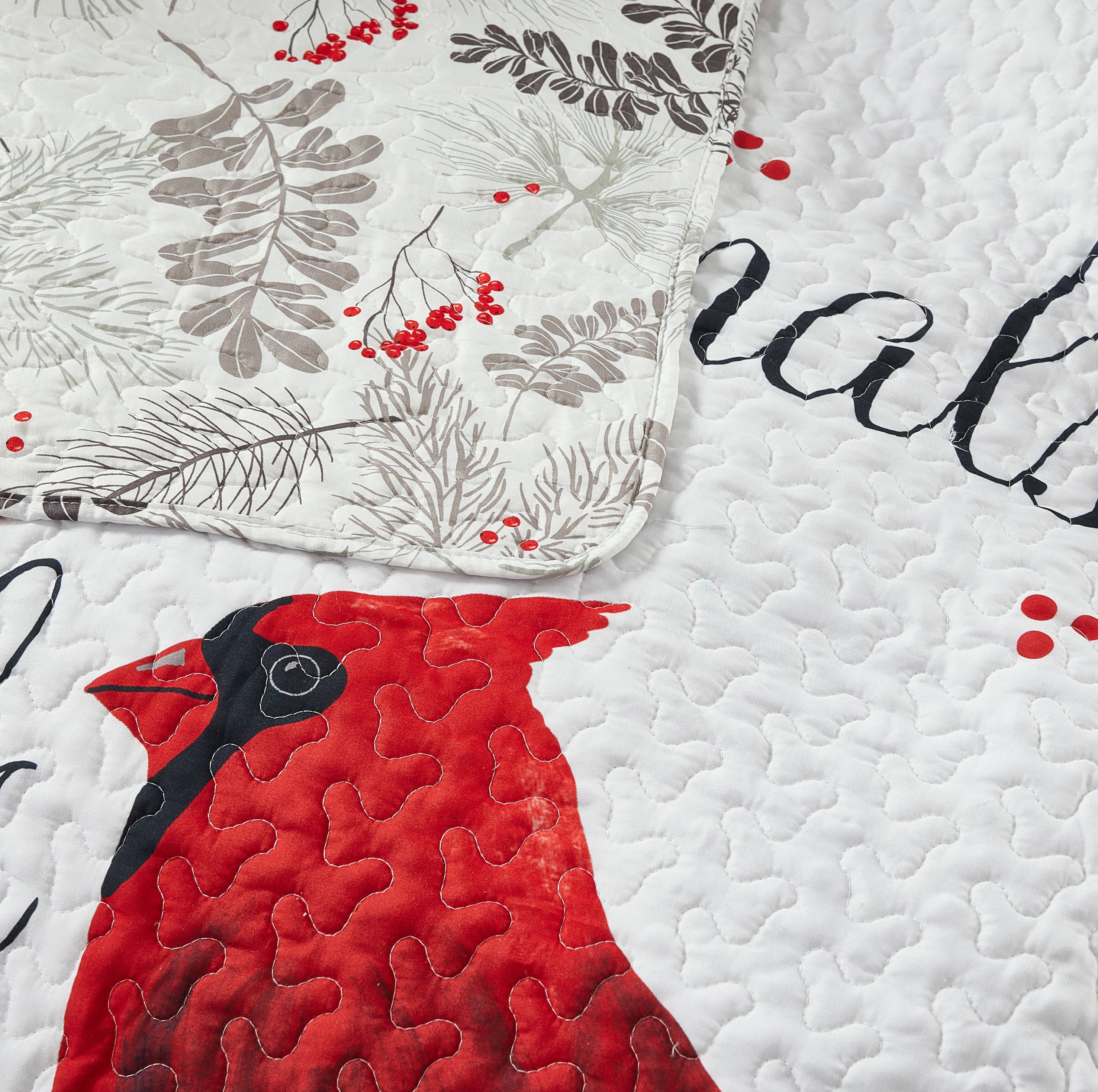 Cardinals Appear Inspirational Quilted Throw