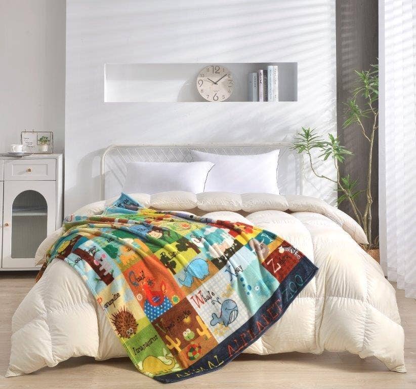 "Letters" Plush Toddler Blanket