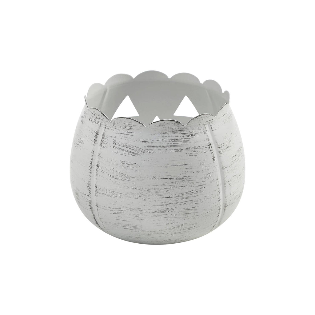 Antique White Jack-O'-Lantern Tealight Holder, Fall Decor