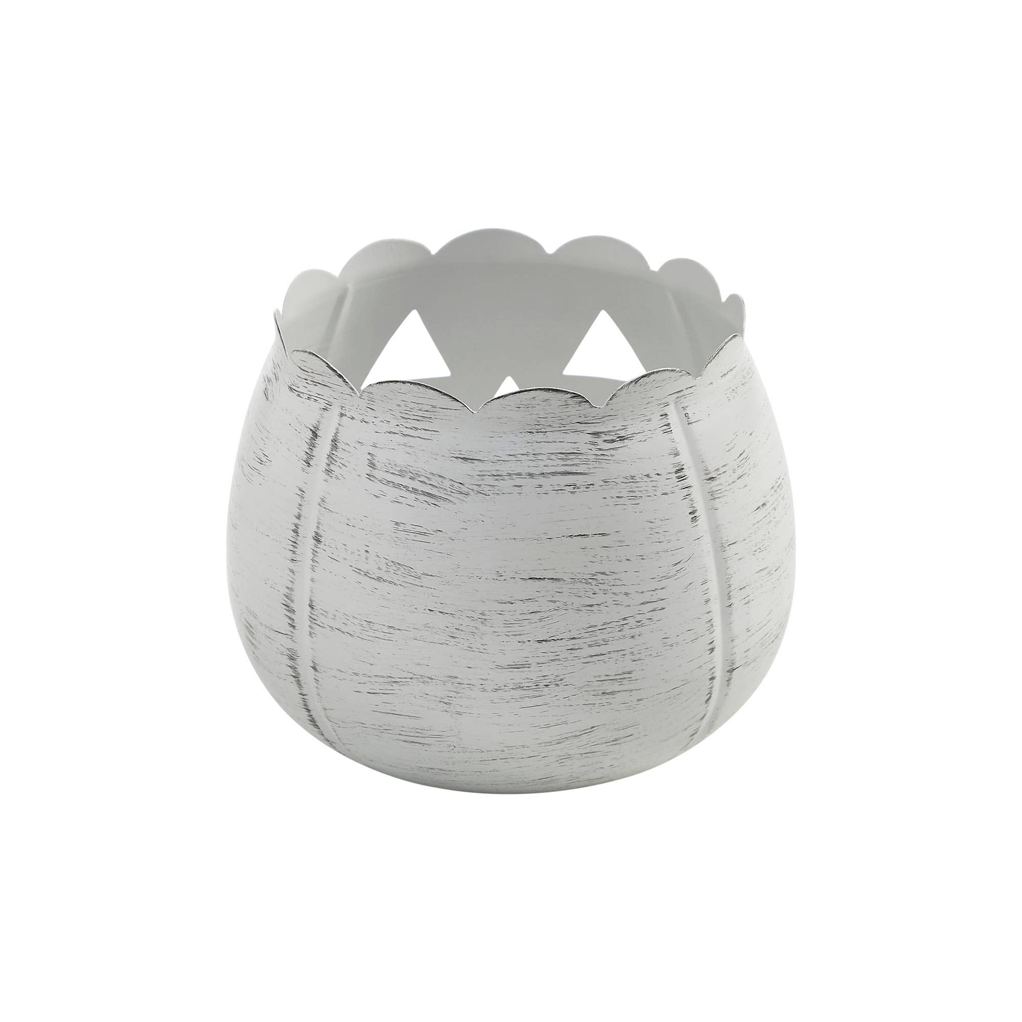 Antique White Jack-O'-Lantern Tealight Holder, Fall Decor
