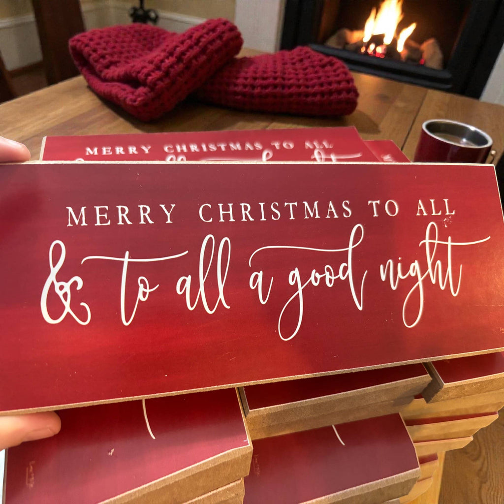 Christmas Sale, Red Wood Signs, IMPERFECT All a Good Night