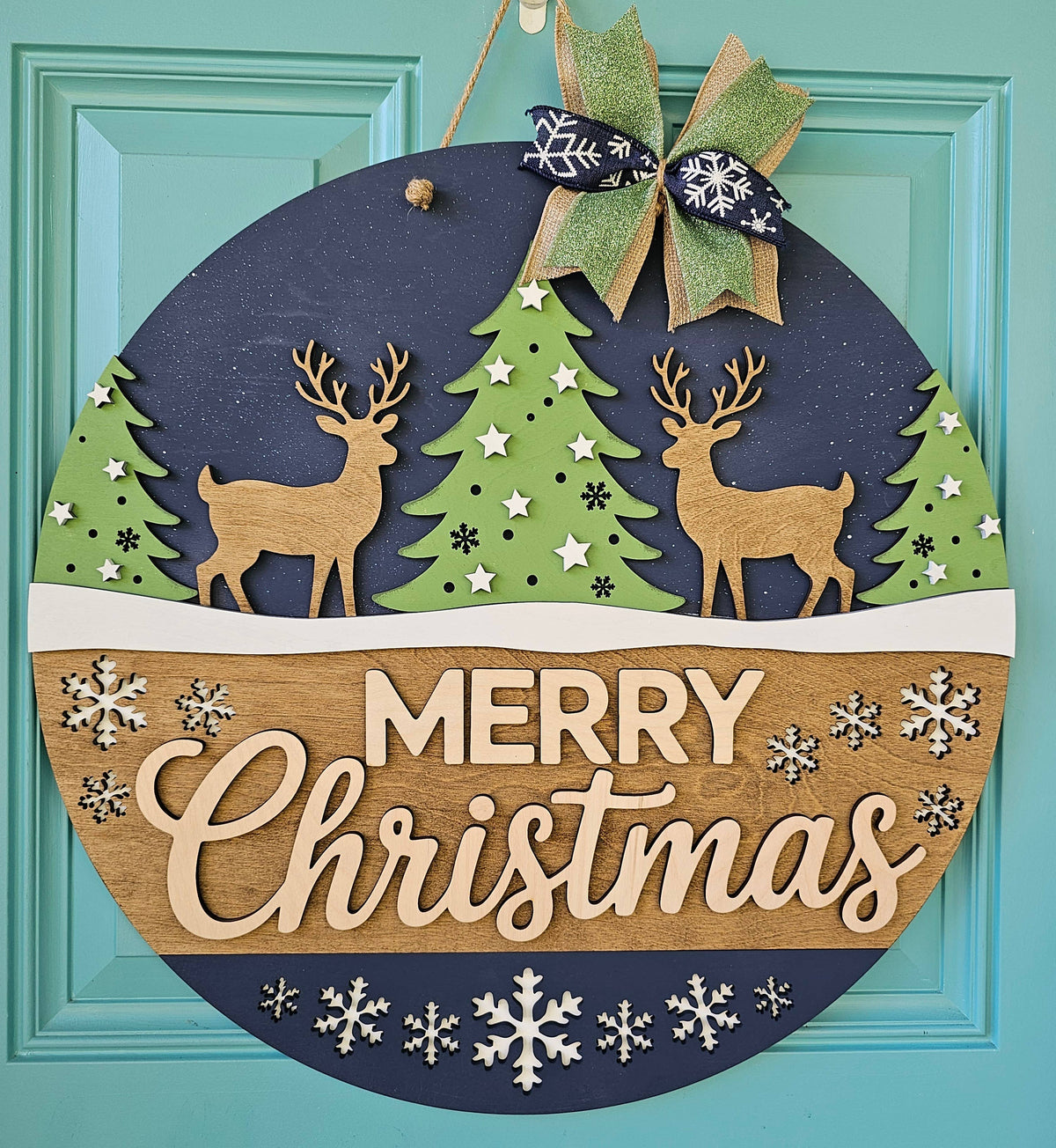 DIY Reindeer Christmas Wonderland Door Hanger