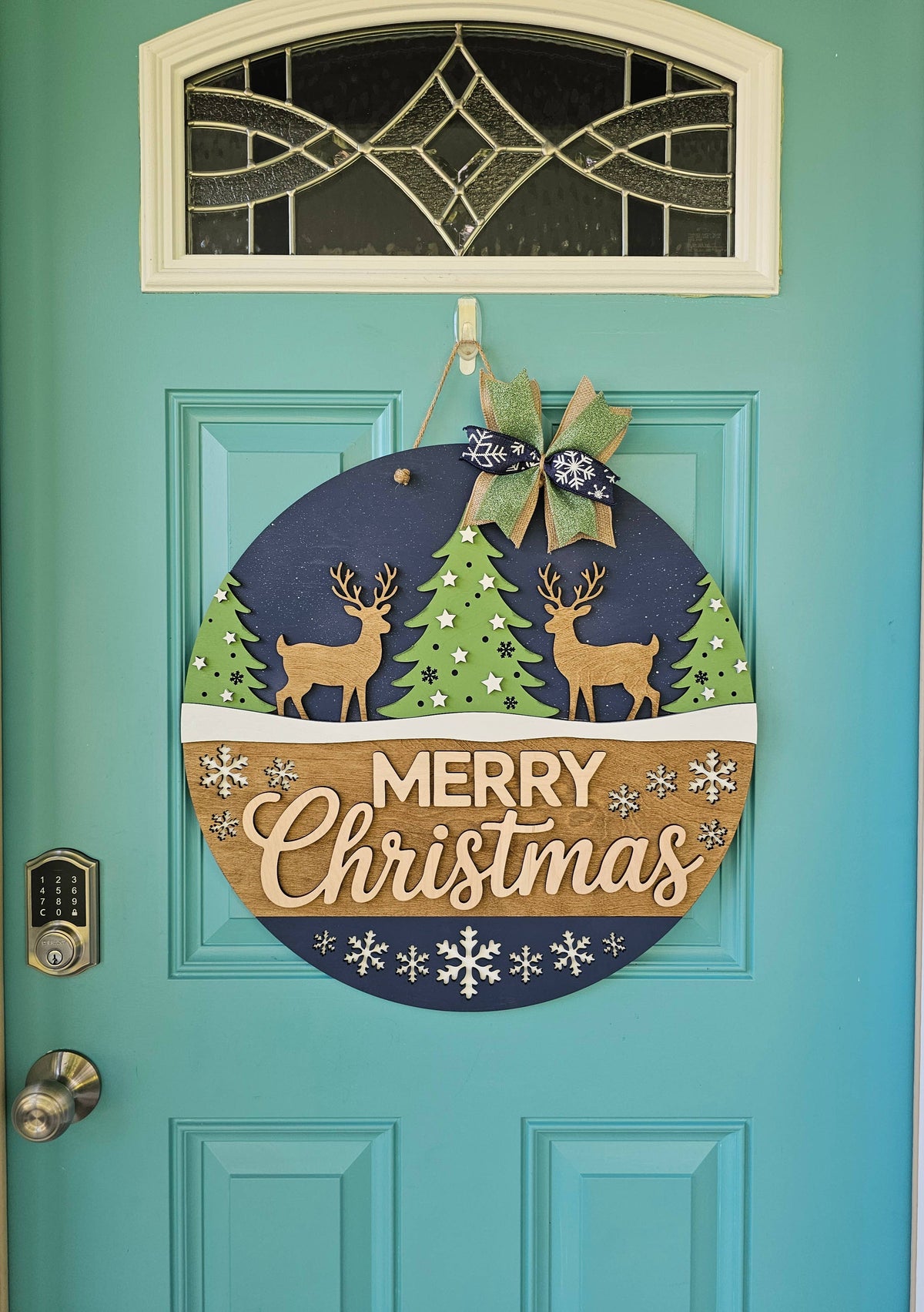 DIY Reindeer Christmas Wonderland Door Hanger