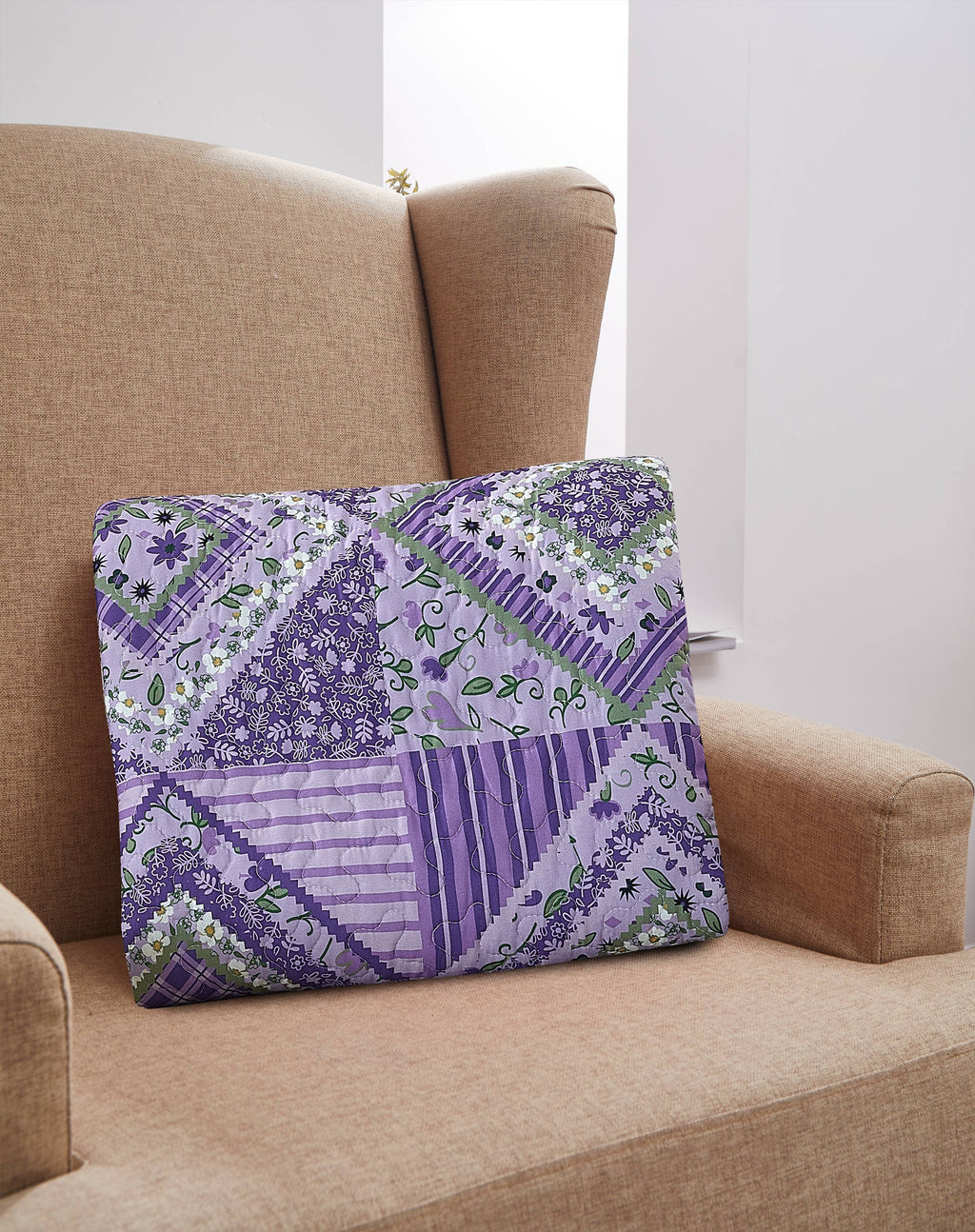 "Lavender Fields"  Quilted Throw Blanket 50"x60"