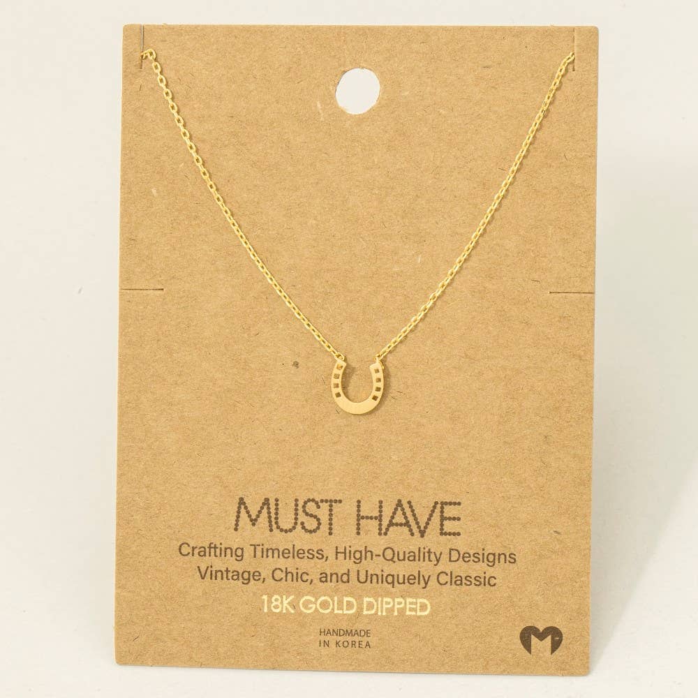 Mini Horseshoe Pendant Necklace