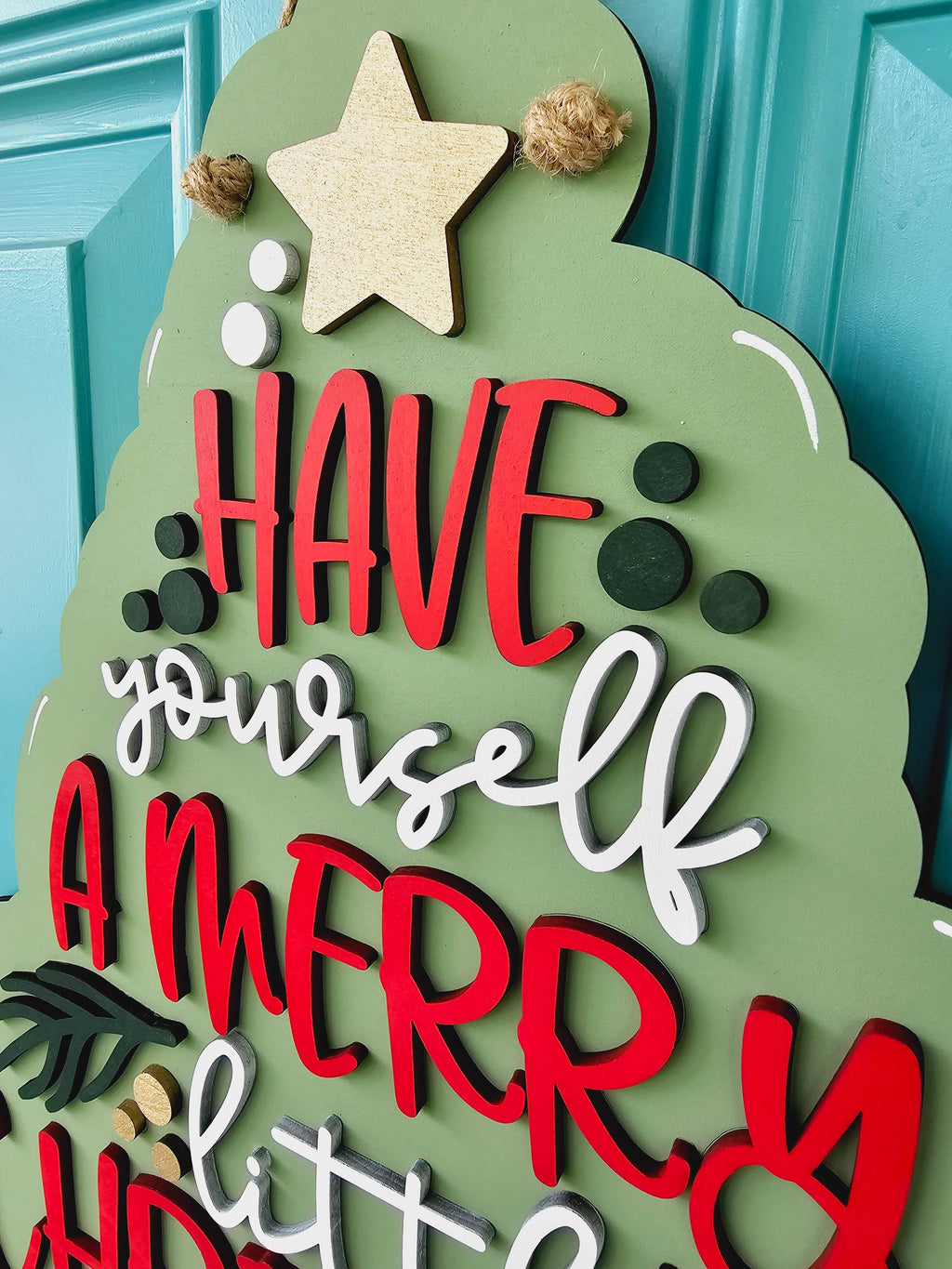 DIY Have Yourself a Merry Little Christmas Door Hanger