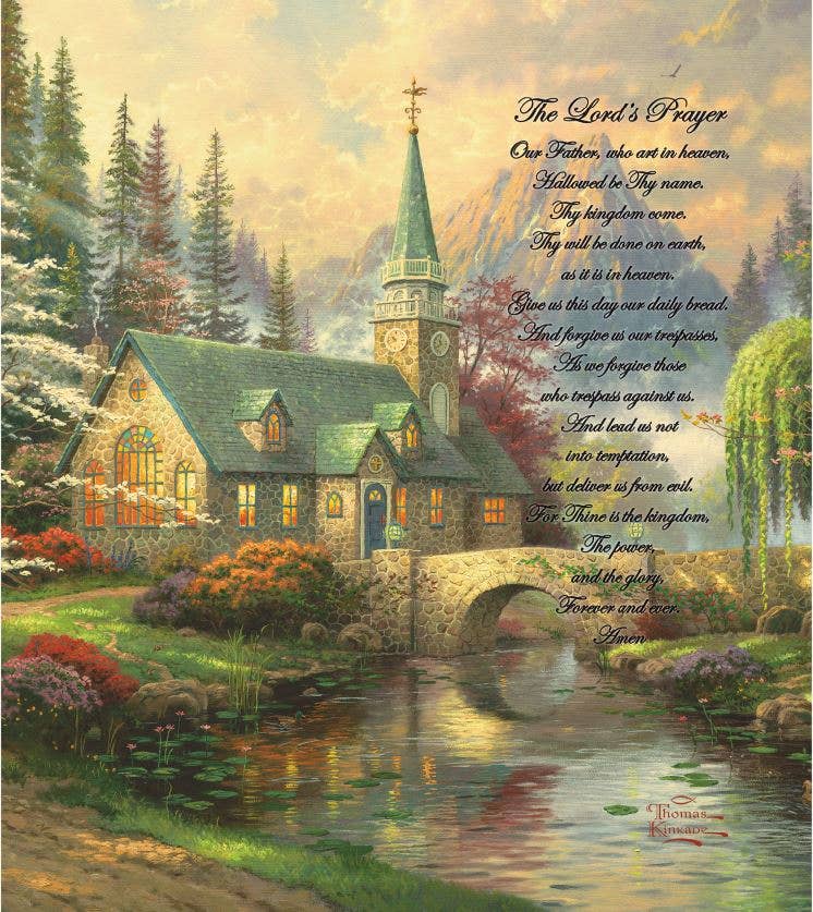 The Lord's Prayer Woven Tapestry Throw
