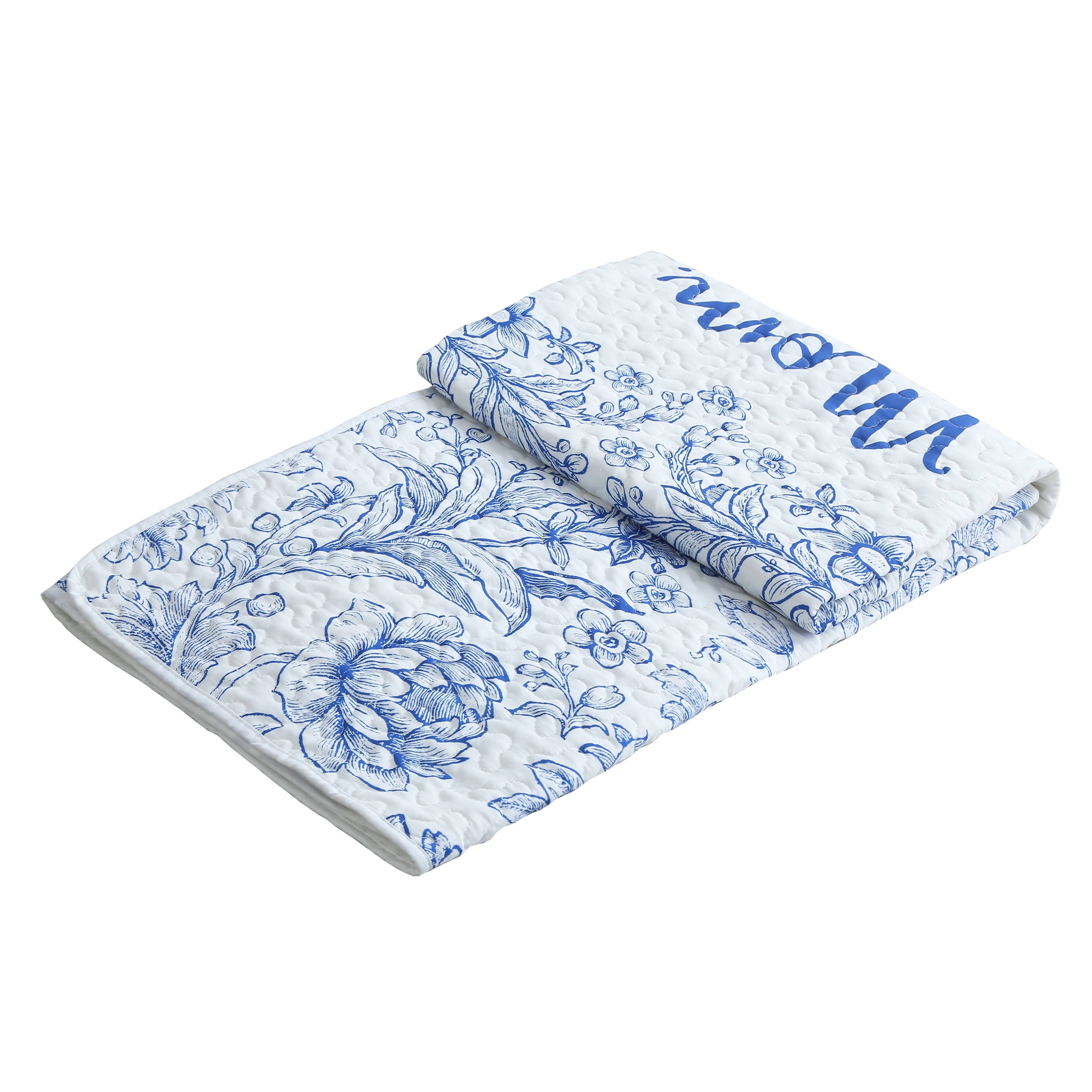 "Mom, I Love You" Inspirational Quilted Throw 50"x60"