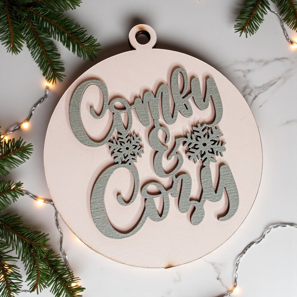 Hanging Christmas Decor + Handmade Wooden Ornament Funny