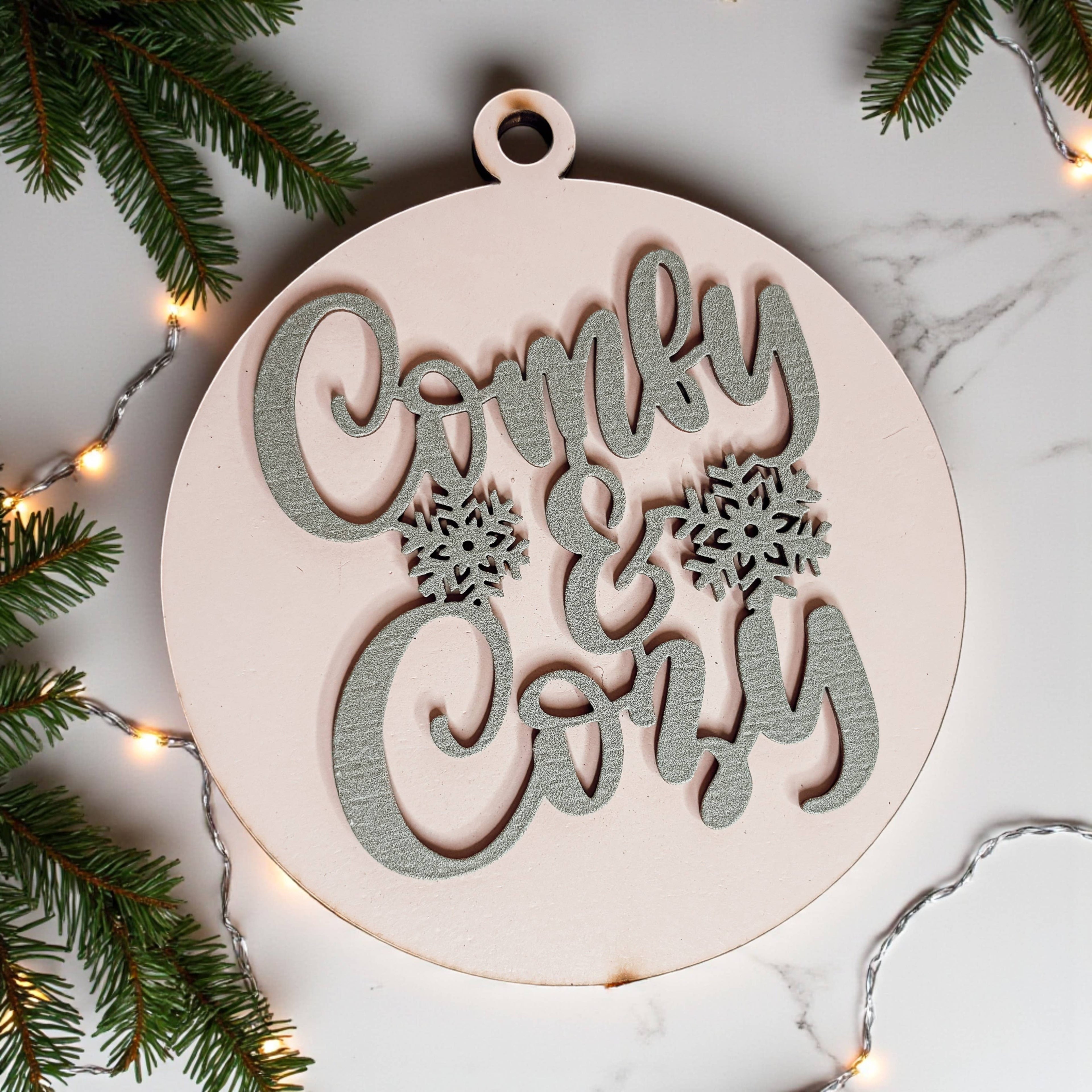 Hanging Christmas Decor + Handmade Wooden Ornament Funny