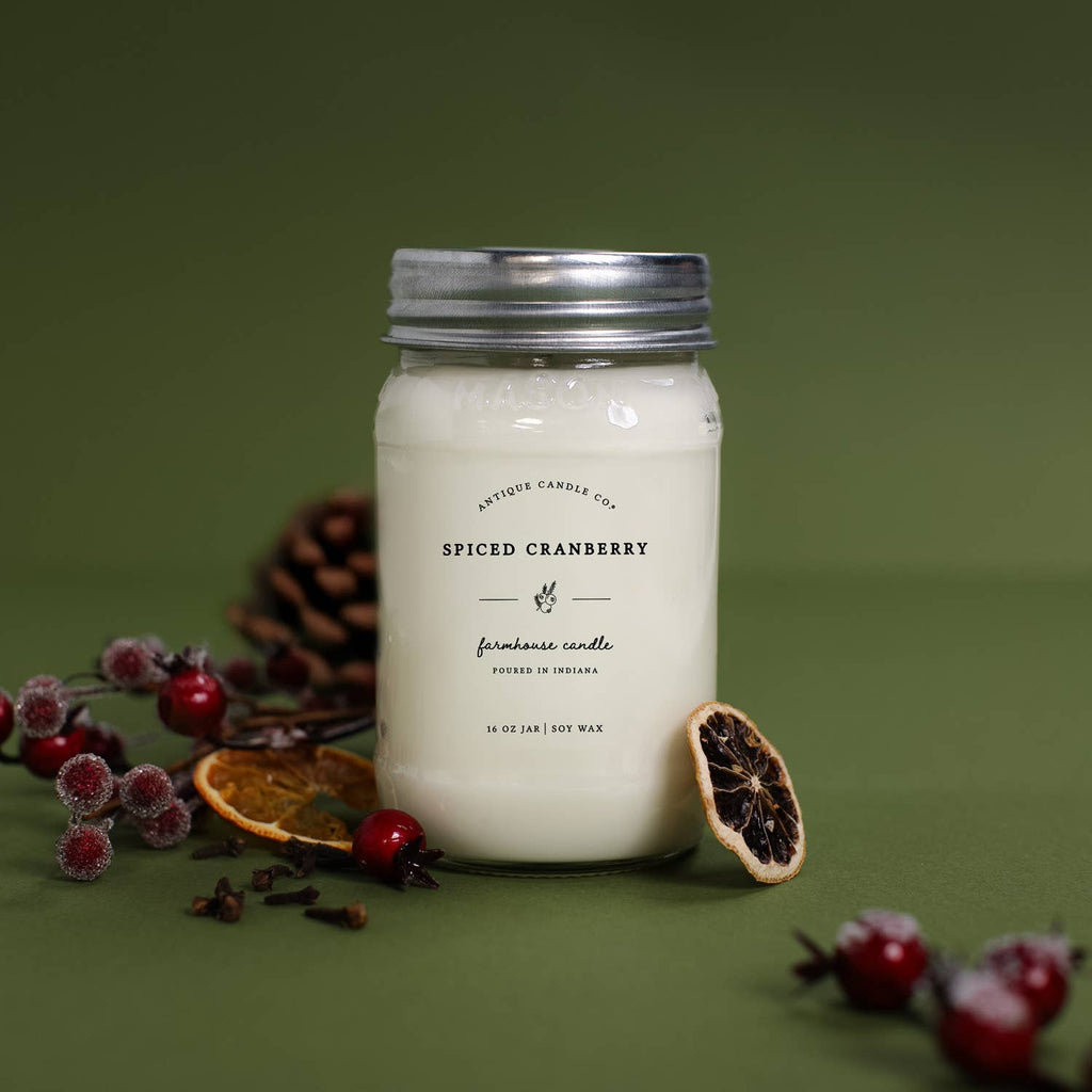 Spiced Cranberry - Soy Wax Mason Jar Candle