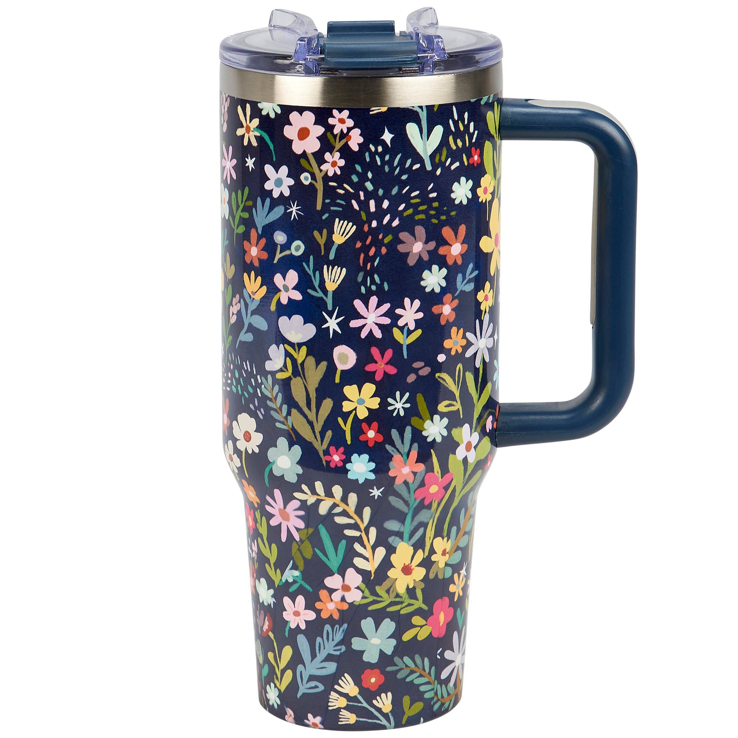 Dark Florals Travel Mug