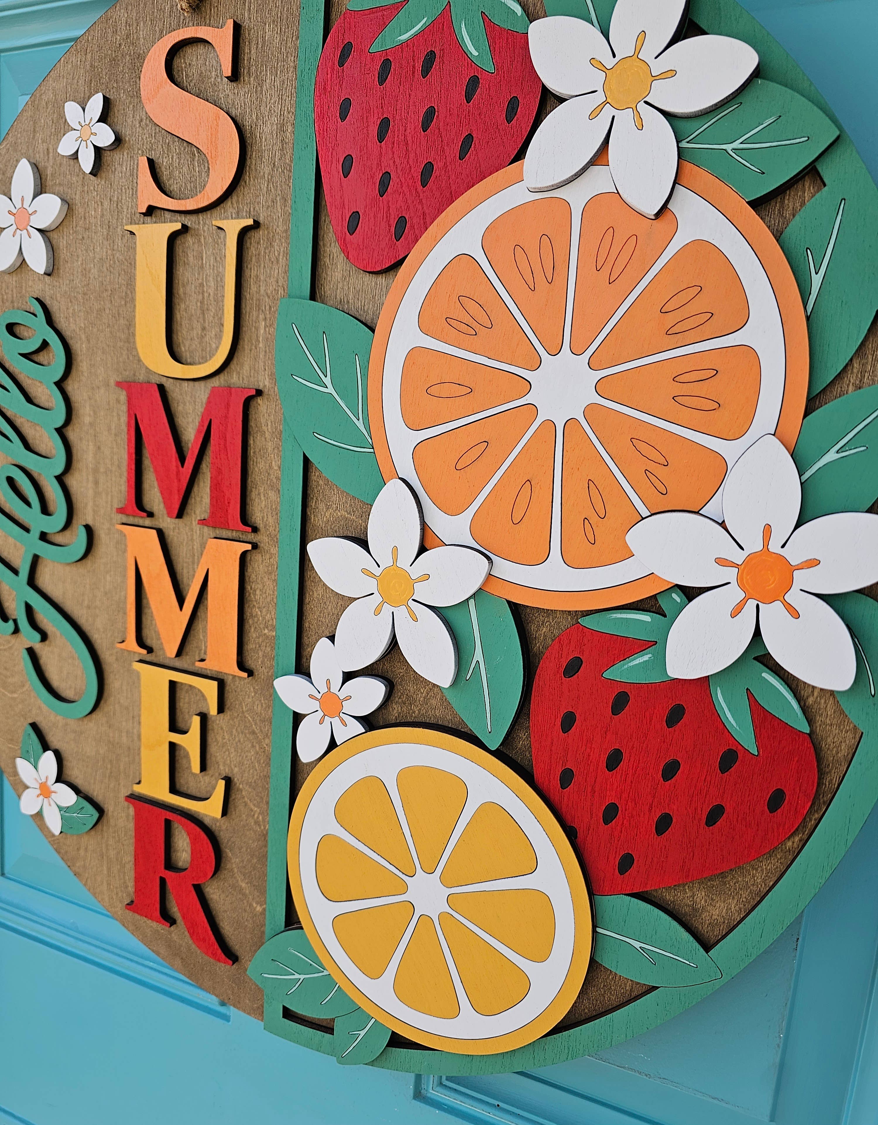 DIY Summer Fruit Door Hanger