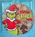 DIY Grinch and Max Door Hanger