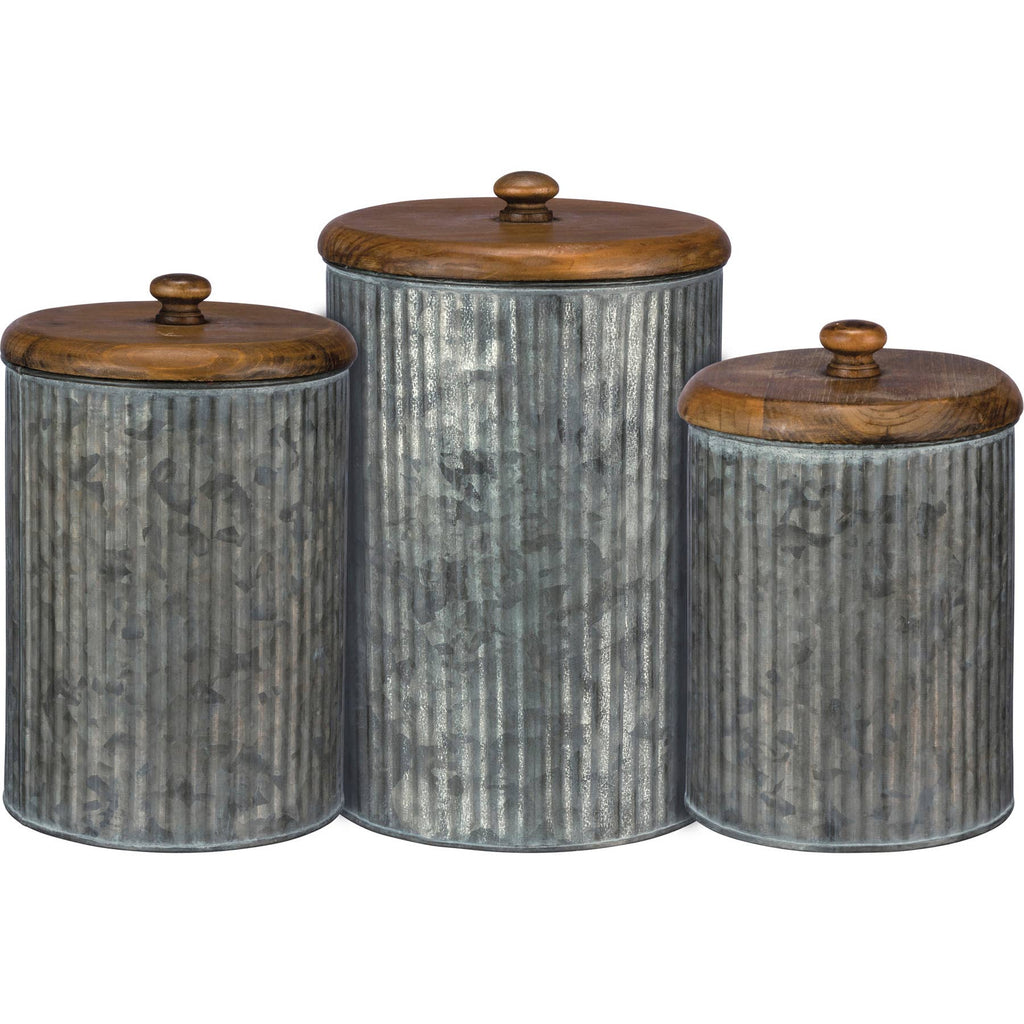 Galvanized Canister Set