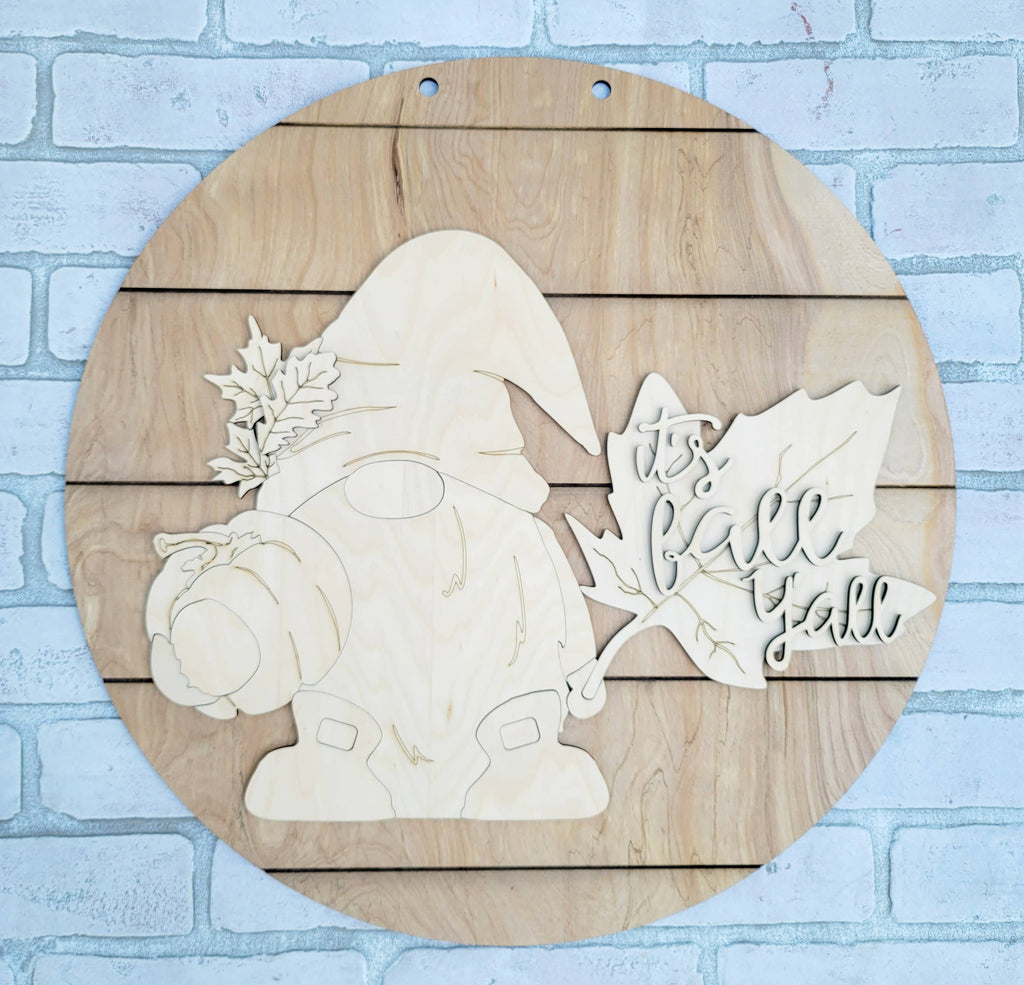 DIY Fall Gnome Door Hanger