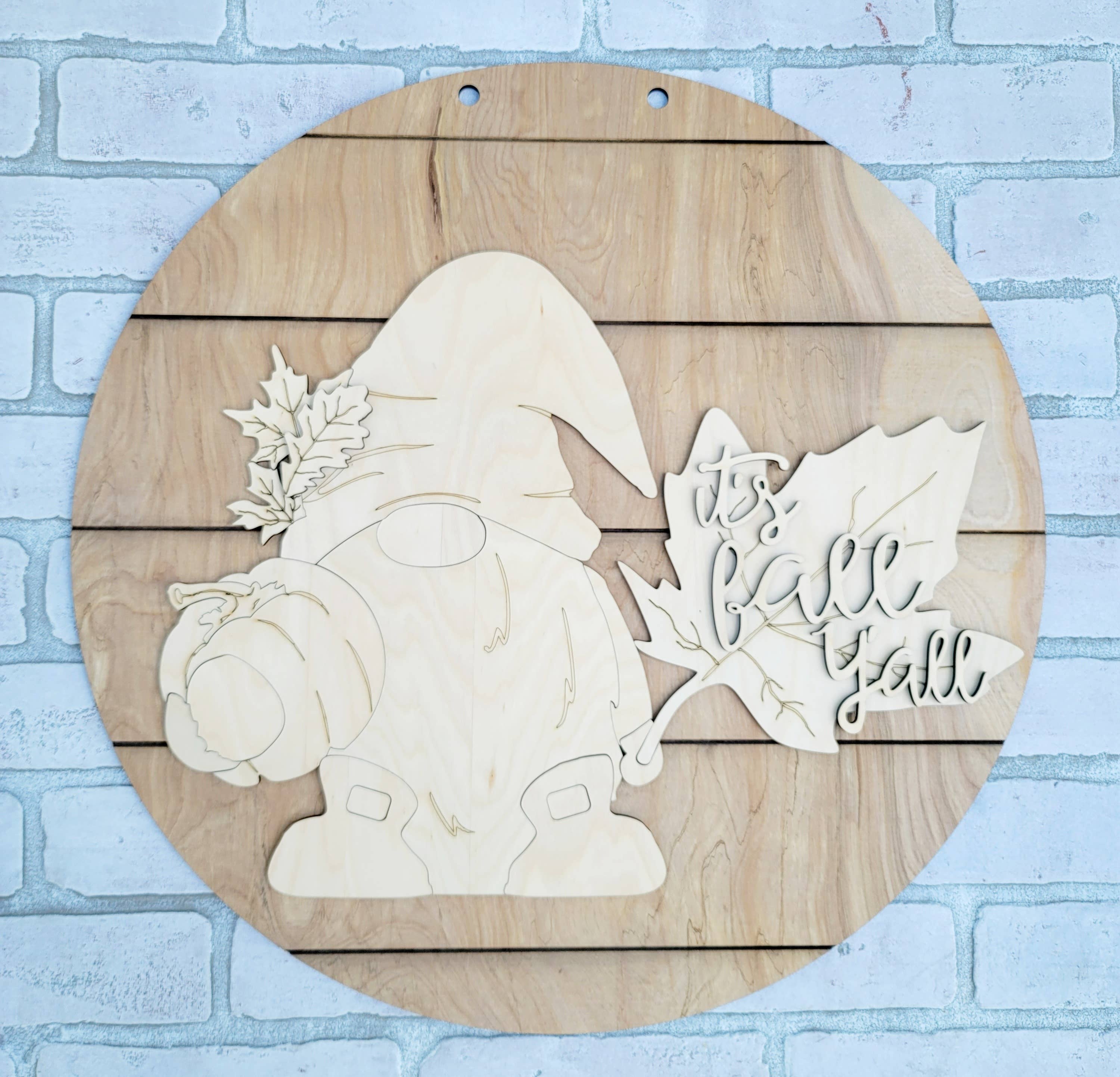DIY Fall Gnome Door Hanger