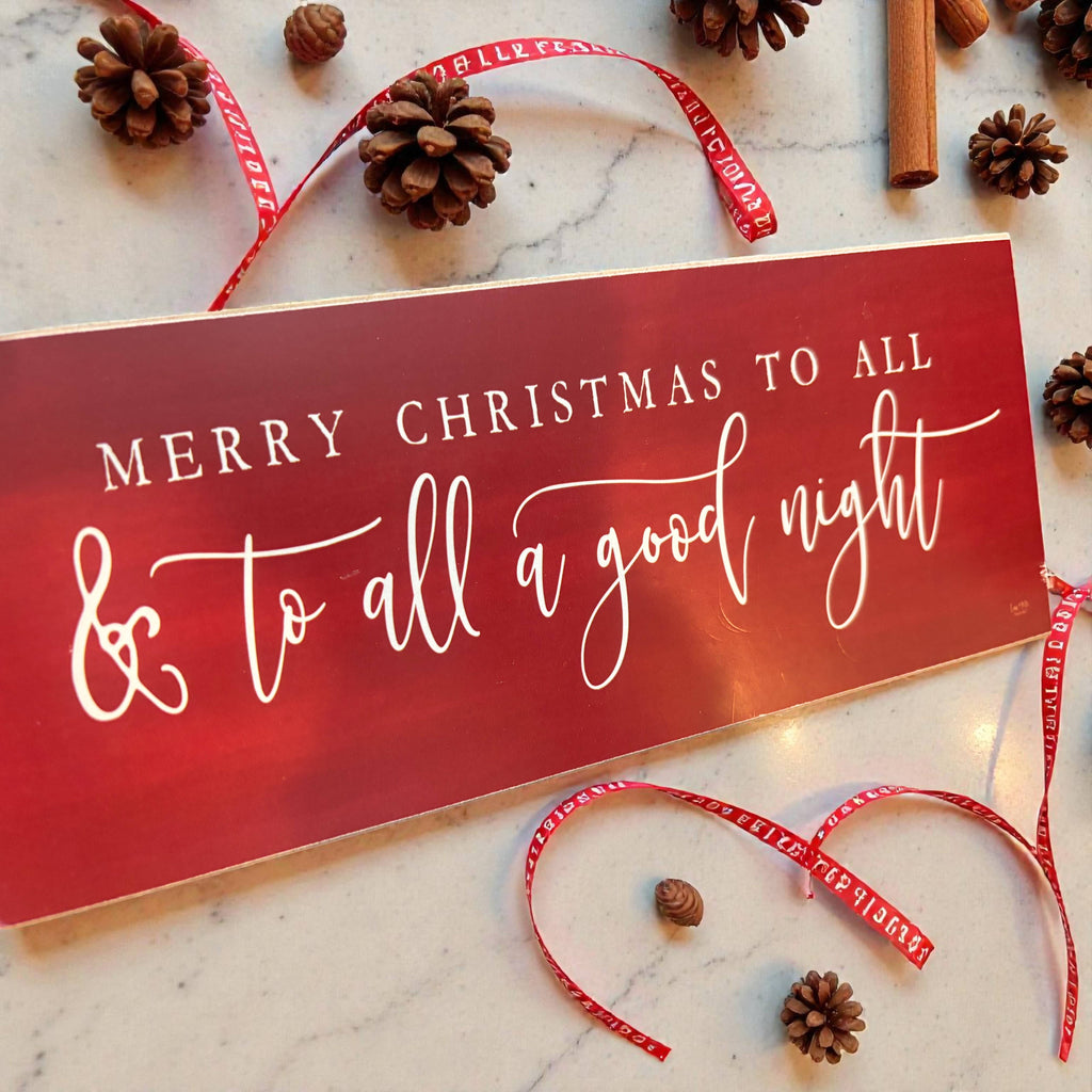 Christmas Sale, Red Wood Signs, IMPERFECT All a Good Night