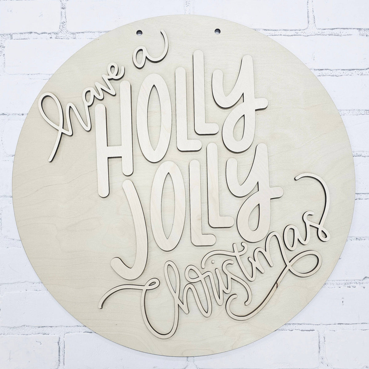 DIY Holly Jolly Door Hanger