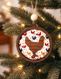 Chicken Christmas Ornament - Farm Theme Tree Ornament