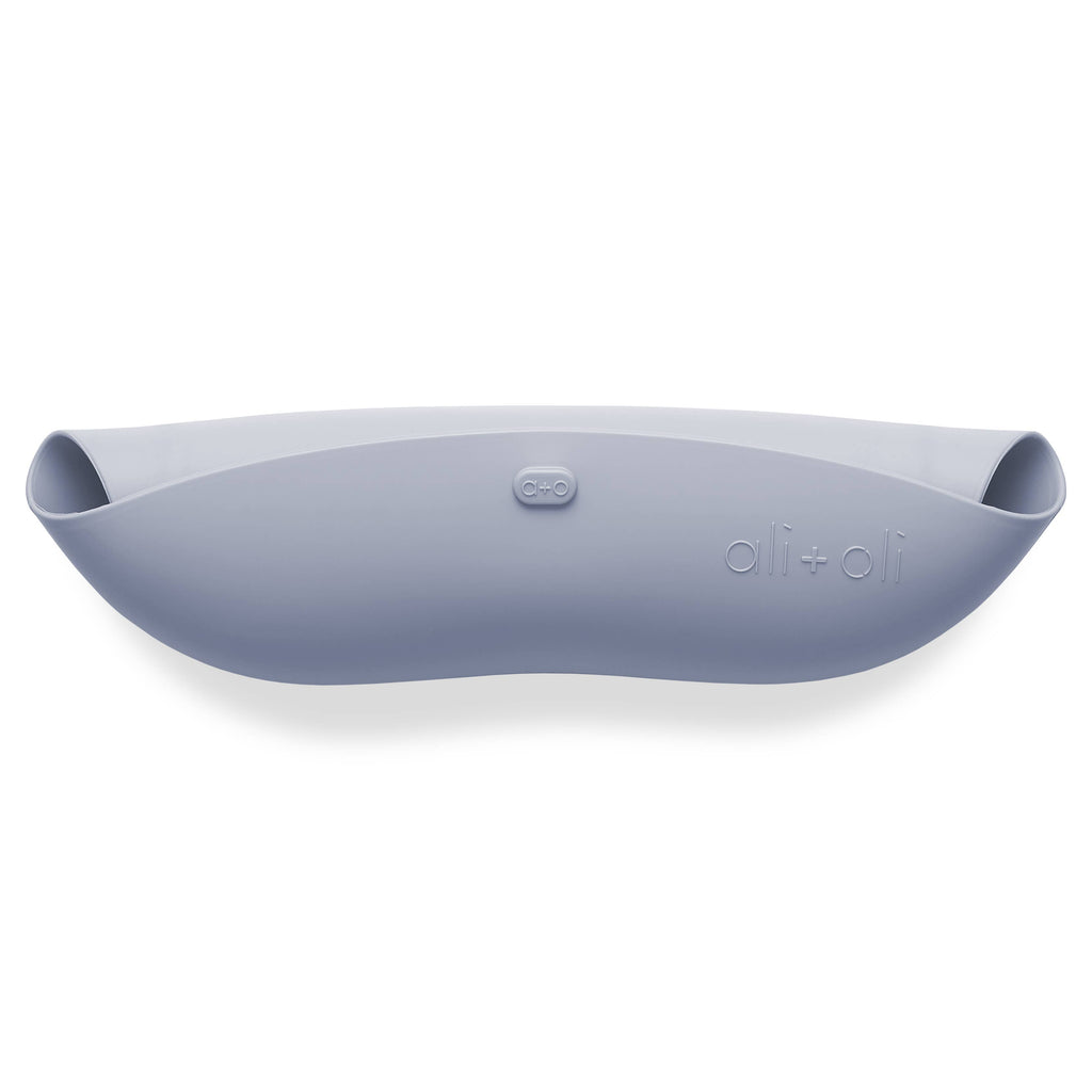Silicone Baby Bib Roll Up & Stay Closed (Pebble)