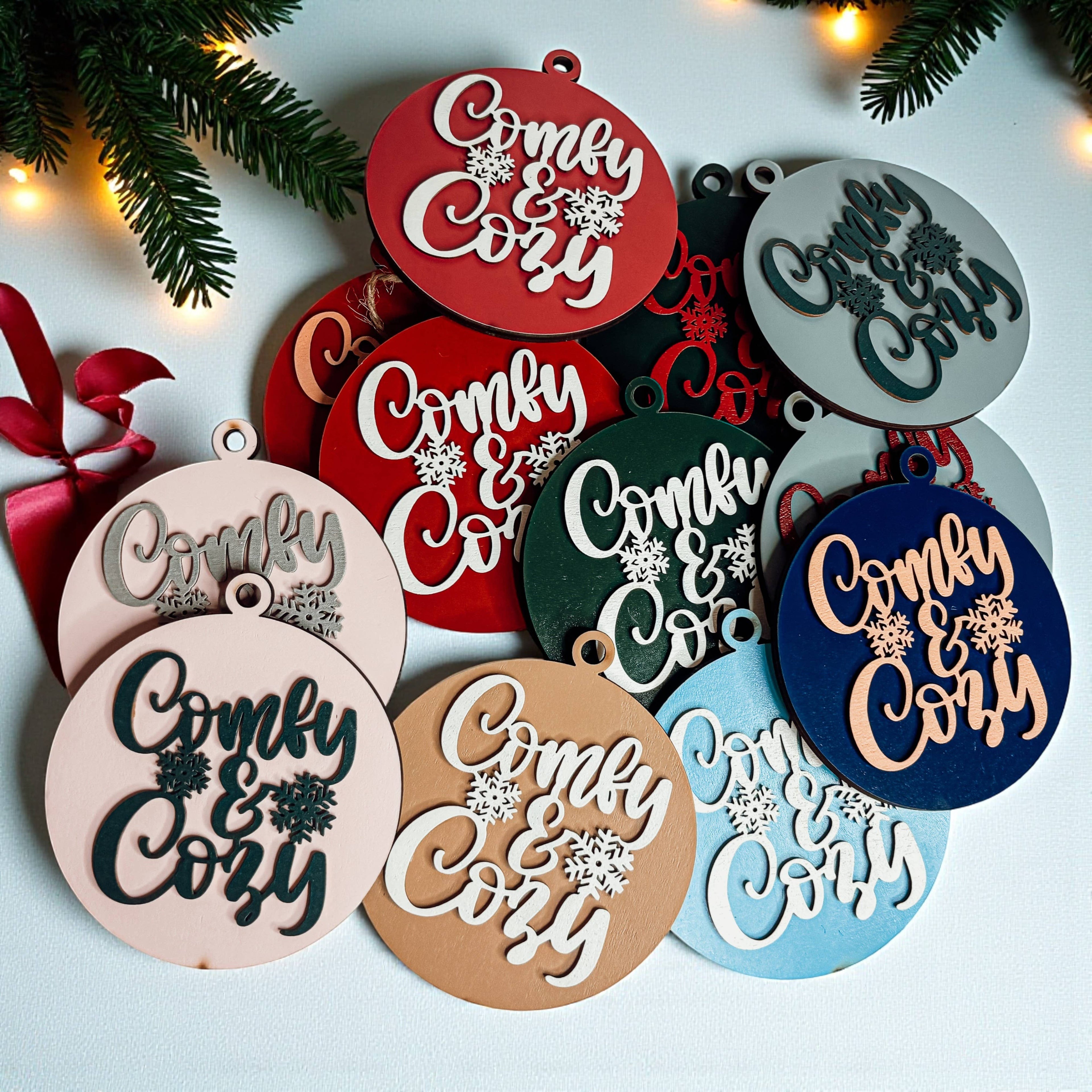 Hanging Christmas Decor + Handmade Wooden Ornament Funny