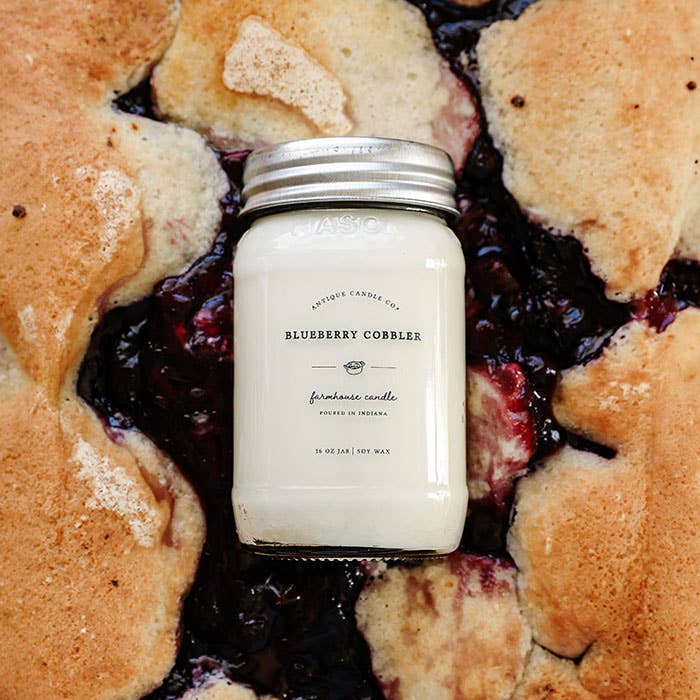 Blueberry Cobbler - Soy Wax Mason Jar Candle