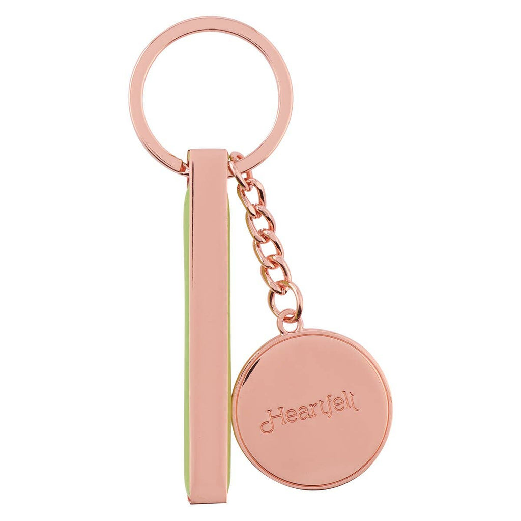Keychain in Tin Citrus Leaves Beautiful
