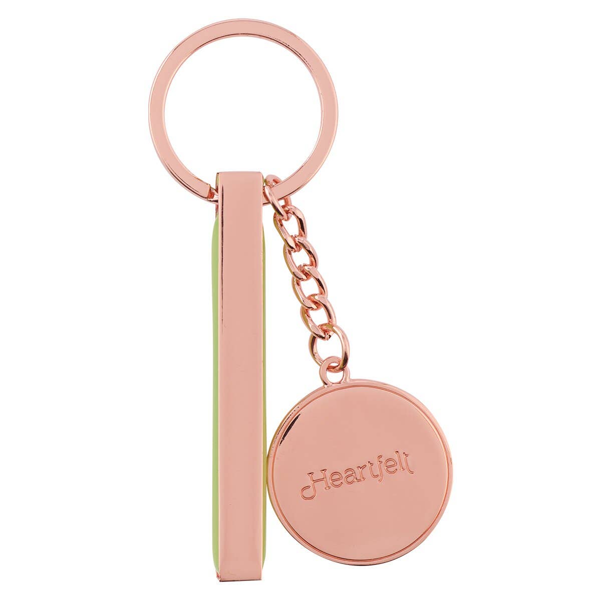 Keychain in Tin Citrus Leaves Beautiful