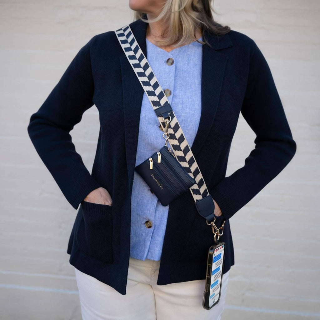Clip & Go Strap w/Zippered Pouch Chevron