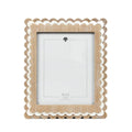 Wood scallop photo frame (8x10 pic) natural/wh - 17061