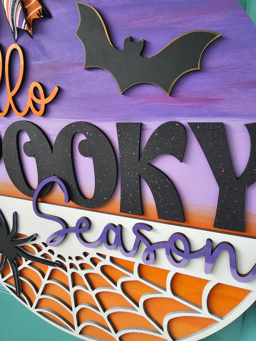 DIY Hello Spooky Season Door Hanger