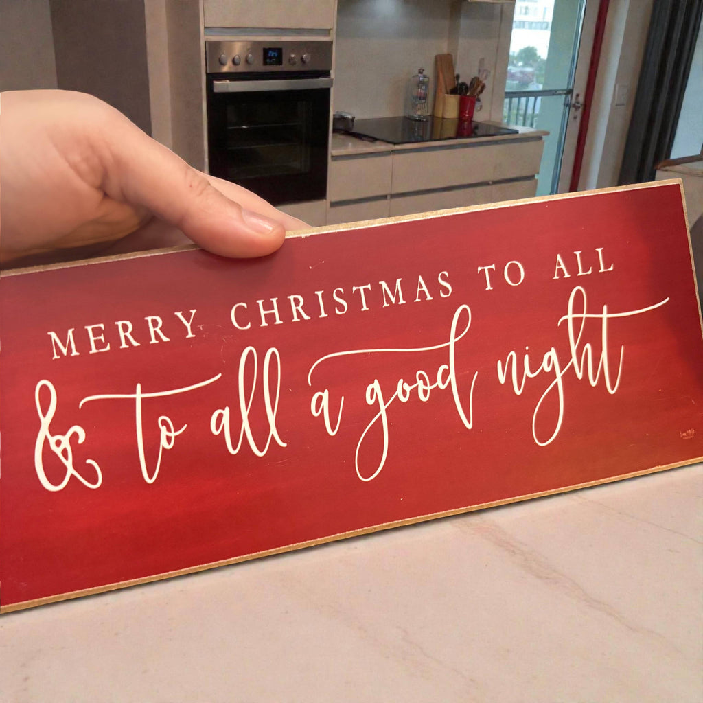 Christmas Sale, Red Wood Signs, IMPERFECT All a Good Night