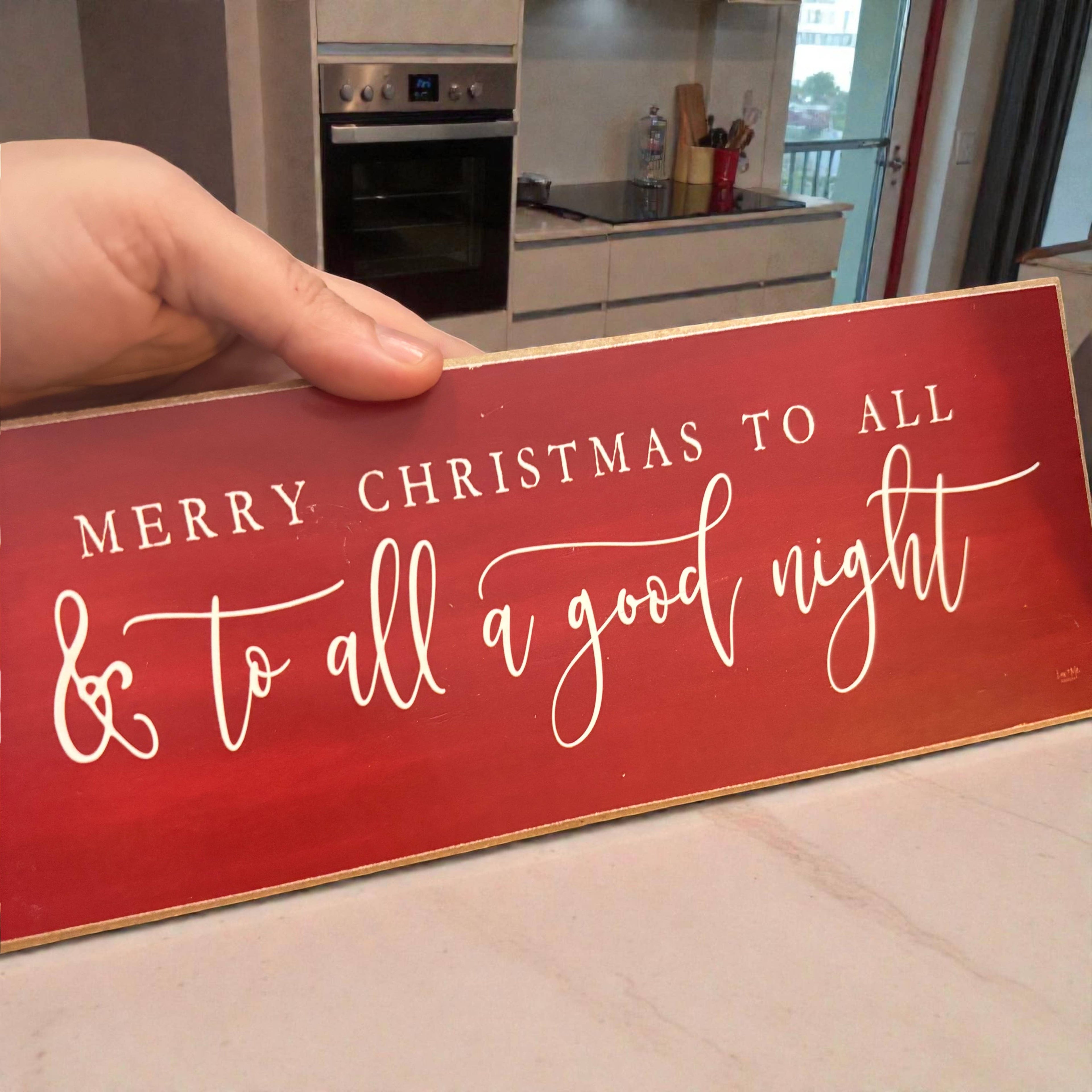 Christmas Sale, Red Wood Signs, IMPERFECT All a Good Night