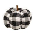 Black & White Buffalo check Stuffed Pumpkin, 6.5"