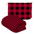 "Red and Black Plaid" Plush Travel Blanket w/ Matching Case