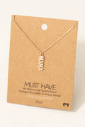 Gold Dipped Flat Mama Pendant Necklace