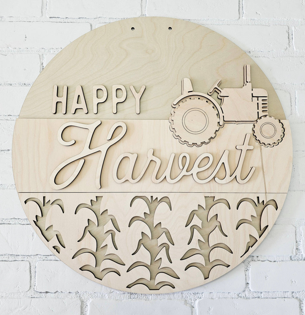 DIY Happy Harvest Tractor Door Hanger