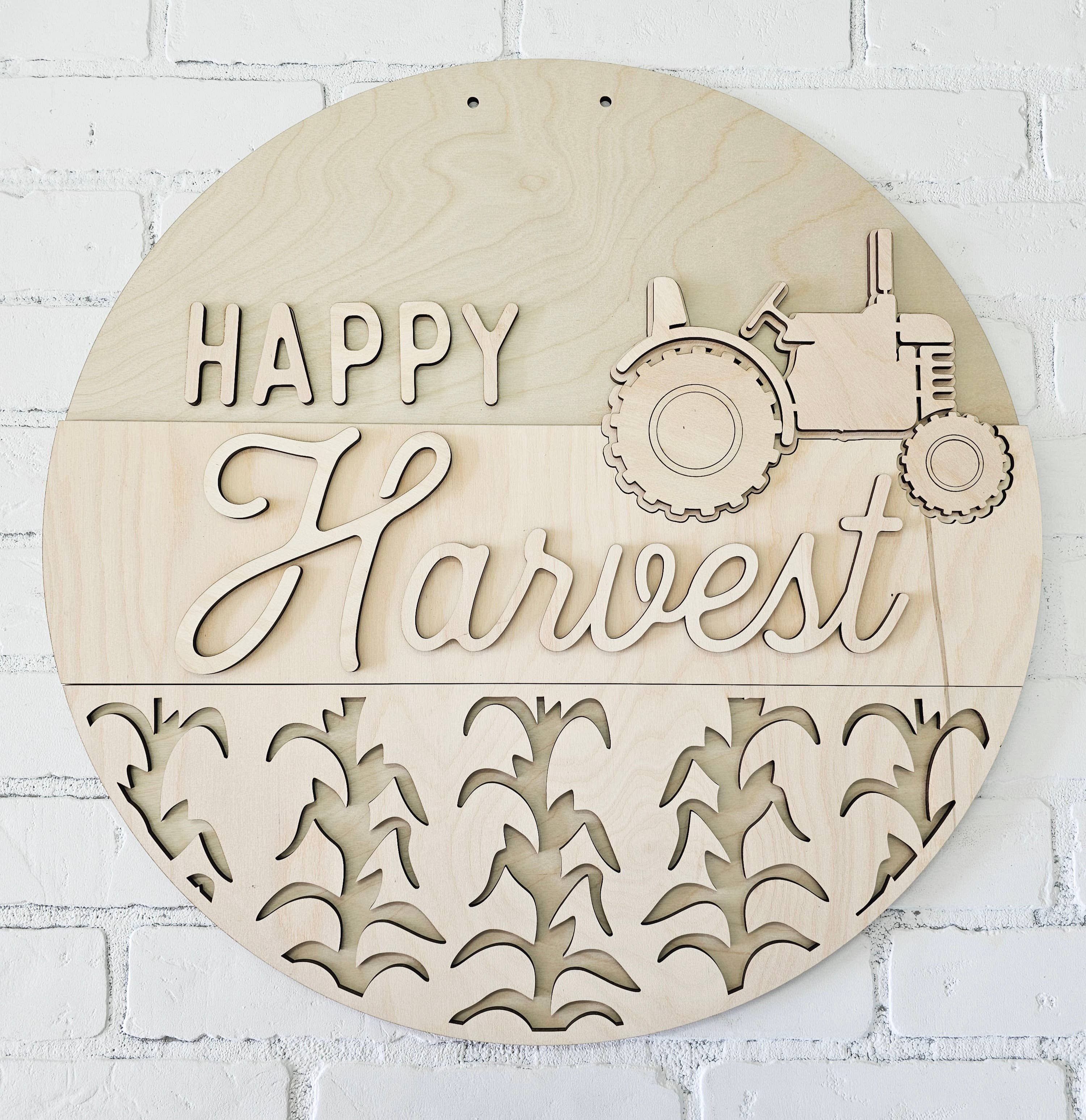 DIY Happy Harvest Tractor Door Hanger