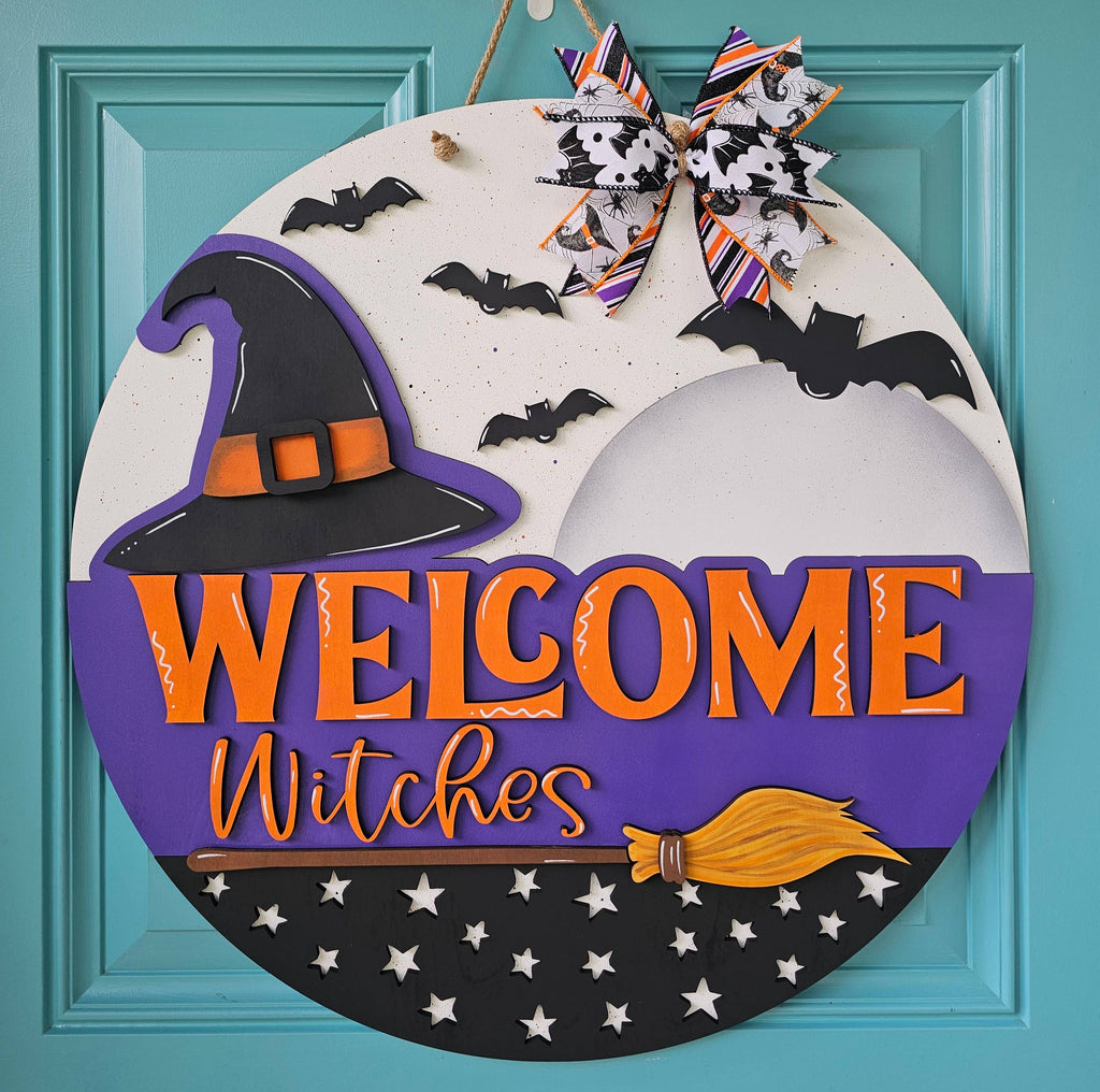 DIY Welcome Witches Door Hanger